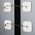 Locks for Refrigerator,2 Pack Fridge Lock with Keys,Lock for a Fridge,White Refrigerator Lock...