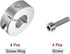 4pcs Shaft Collar 12mm Bore Aluminum Alloy Set Screw Split Clamp-On Collars, 30mm OD, 10mm Width, for Wheel Barrow Axle, Gearbox Assemblies, Machi...