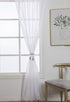 ZebraSmile 1 Panel Tab Top Voile Curtains Loop Sheer Curtains Transparent Window Drapes for Living Bedroom Divide Wedding Big Window Curtains Whit...