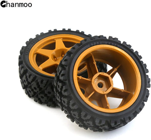 1/10 RC On Road Tires Rubber Rally Tyres and Wheels Rims 12mm Hex for 1/10 Scale RC Racing Drift Car HPI KYOSHO Tamiya XV01 XV02 TA06 TT01 TT02 PT...