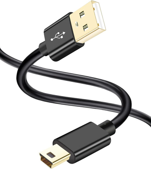 Mini USB Cable for Canon PowerShot Rebel EOS DSLR ELPH Digital Camera,Mini B Cord for GoPro Hero 3+,HD,MP3 Player,PS3 Controller Cord,Garmin,Dash ...