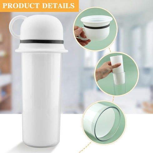 2-in-1 Toothbrush Travel Case,Toothbrush Holder with Cover,Toothbrush Cup,Portable Travel Toothbrush Cover,Durable,Suitable for Business Trip and ...