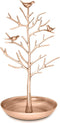 INVIKTUS Silver Birds Tree Jewelry Stand Display Earring Necklace Holder Organizer Rack Tower...
