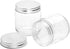 Fasmov 25 Pack 8 Ounce Clear Plastic Jars Containers with Screw On Lids, Round Empty Plastic Slime Storage Containers for Kitchen & Household Stor...