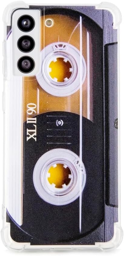 Case for Galaxy S21 5G Shockproof Scratchproof with TPU Soft Bumper Retro Music Cassette Tape Case Compatible with Samsung Galaxy S21 5G...