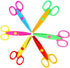 Jialeey Plastic Kids Design Safety Art Scissors Creative Crafts Scissors Paper Scrapbooking Decorative Wave Lace Edge Cutters Set 6 PCS...