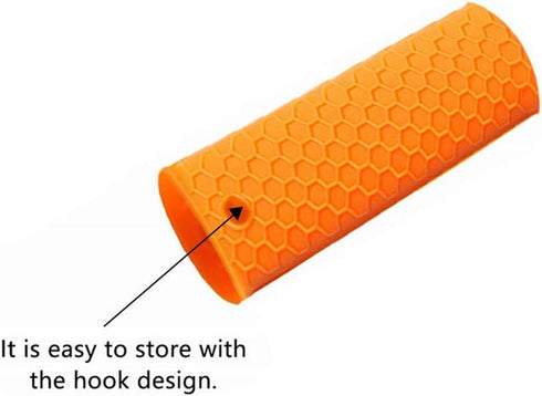 Silicone Hot Handle Holder, Heat Resistant Potholder Rubber Pot Handle Cover for Cast Iron Skillets, Sleeve Grip, Frying Pans 6X2 Inches (2 Pack, ...