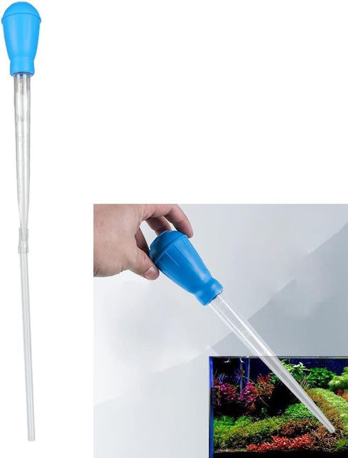 Fish Tank Cleaning Tools, Mini Manual Fish Tank Water Changer Aquarium Dropper,Extendable Fish Tank Cleaning Waste Remover, for Fish Tank(45cm/1Pc...