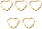FASHEWELRY 5Pcs Brass Heart Connectors Charms 14K Gold Filled Heart Linking Rings Golden Heart Open Bezels for Permanent Jewelry Bracelet Necklace...