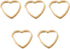 FASHEWELRY 5Pcs Brass Heart Connectors Charms 14K Gold Filled Heart Linking Rings Golden Heart Open Bezels for Permanent Jewelry Bracelet Necklace...