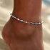 Evil Eye Ankle Bracelet Silver Evil Eye Bead Anklet Beach Fashion Foot Jewelry for Women...