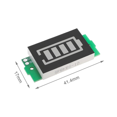 Create idea 4Pcs Battery Capacity Indicator Module 3-34V Battery Charge Indicator Module 5mA Compatible with 1S 2S 3S 4S 5S 6S 7S 8S...