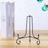 (4 pack)7"Iron Display Stand, Black Iron Easel Plate Display Photo Holder Stand, Displays Picture Frames, Cookbooks, Decorative Plates, Tablets an...