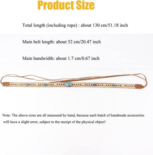 Hat Band Cowboy Western Hat Beaded Hatband Men Women Handmade Belt for Fedora Hat (Acrylic Beads)...