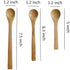 Small Bamboo Spoons Set, Six Multi-size Soup Spoons, Mini Tasting Teaspoons for Coffee, Tea, Jam, Herbs, Salts and Desserts...