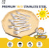 8 Piece Stainless Steel Toddler Forks Set, Safe Kids Flatwaresets, Cartoon Children Forks for Self-feeding, Dishwasher Safe...