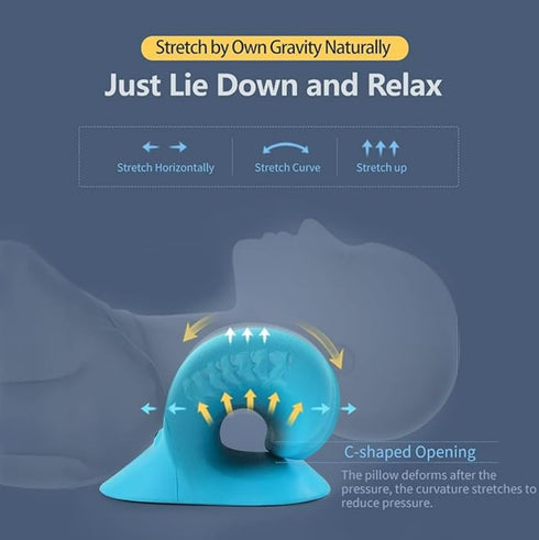 Generic Neck and Shoulder Relaxer - Neck Stretcher Cervical Spine Traction Device to Relieve Neck and Shoulder Fatigue and Pain Chiropractic Pillo...