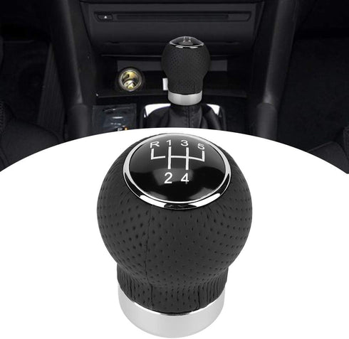 Shift Knob, Car 5 Speed 6 Speed Universal Round Leather Gear Shift Head Manual Transmission Gear Shift Knob Car Shift Knob Lever Shifter(5 Speed)...