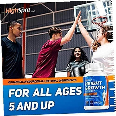 Height Growth - Height Growth Maximizer - Calcium, Vitamin D3, B1, B2 - Grow Taller Supplement - Bone Growth Supplement - Made in USA (White)...