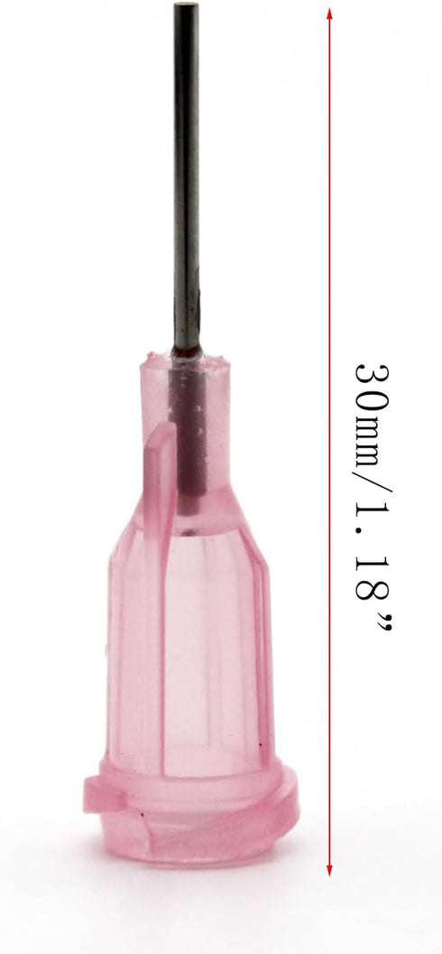 Industrial Dispensing Needles with Luer Lock 20 Ga x 3 CM Length, Blunt Tip, Screw Interface,Pack of 100...
