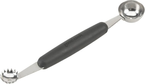 GoodCook Touch Stainless Steel 2-in-1 Melon Baller and Fruit and Veggie Corer Scoop, Silver/Black...