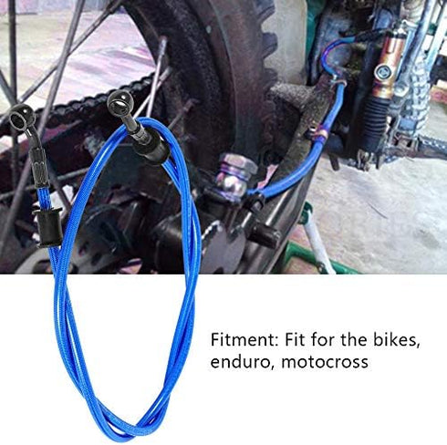 Keenso Motorcycle Front Brake Line, Braided Oil Hose Line Pipe Brake Clutch Oil Hoses Line Pipe Colorful Motorcycle Pit Dirt Bike Enduro Motocross...