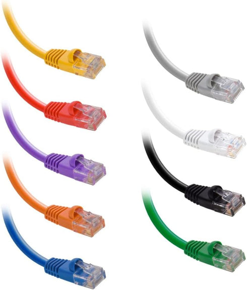 InstallerParts 8 FT Black Cat6 Ethernet Cable - 1 Pack - 10Gbps, Cat6 Patch Cable, Compatible with Laptops, PCs, Mac, Network Servers, Printers, R...