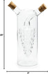 Fox Run 7050 Run Grape Motif Oil and Vinegar Cruet Dispenser Bottle, Clear Borosilicate Glass...