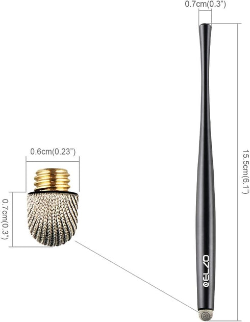 Elzo Stylus Pen Combo Universal Capacitive Touch Screen 2 Packs with 4 Replacement Fiber Fine Tips for Tablet iPad, iPhone, Samsung, Microsoft Sur...