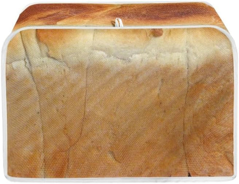 Vivid Funny Bread Pattern Toaster Cover,Waterproof Toaster Cover Bread Print 2 & 4 Slice Bread Maker Cover Small Appliance Covers Bread Maker Cove...