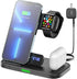INIU 3 in 1 Wireless Charging Station, 15W Fast Qi-Certified Phone Wireless Charger Stand Dock for Apple Watch Series 8 7 6 5 4 3 SE Ultra, iPhone...