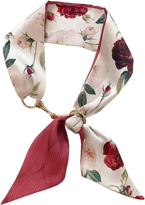 1Pc Rose Fashion Bag Handbag Handle Ribbon Scarf Polka Dot Printing Neckerchief Scarf Easy to Wear,Fashion Scarves,Scarves and Wraps...