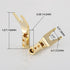 HiFi Speaker Y Spade Connectors, Dual Screw Locking Speaker Cable Plug, Fork Spade Connectors with Allen Wrench for Speaker Wire DIY 4PCS (Gold Pl...
