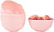 Lnrkai 5 PCS Pink Cereal Bowls, 24 OZ Unbreakable Wheat Straw Bowls, Injection Molded Polypropylene (PP), Modern Style, Round, 5.9 x 3.1 Inches, D...
