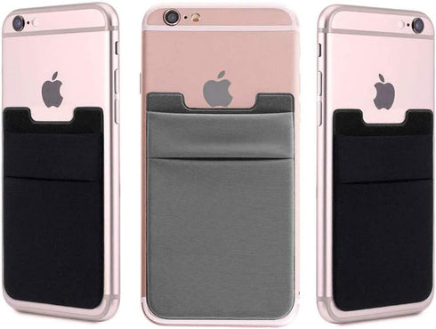 Cell Phone Stick on Wallet, Credit Card, ID Card Holder, 3 Pack 3M Self Adhesive Card Holder Stick on Phone Sleeves with Pocket for Most Smartphon...