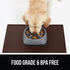 Gorilla Grip 100% Waterproof Raised Edge BPA Free Silicone Pet Feeding Mat, Dog Cat Food Mats Contain Spills Protects Floors, Placemats for Cats a...
