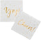 100 Pack Cocktail Napkins - Includes 2 Designs - Perfect for Weddings, Birthdays, New Year Party Supplies …...