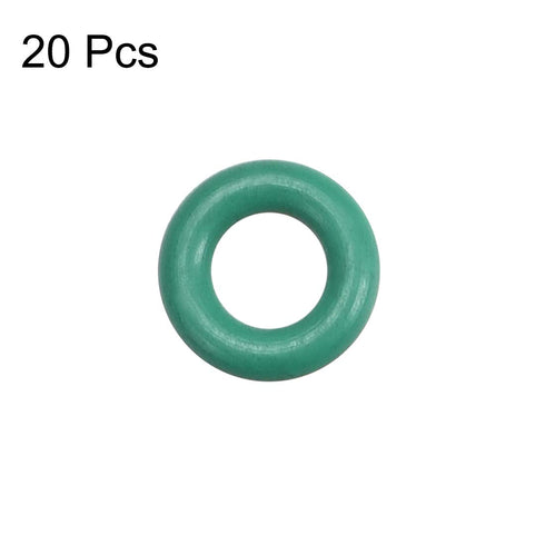 uxcell Fluorine Rubber O-Rings, 6mm OD 3mm ID 1.5mm Width FKM Seal Gasket for Vehicle Machinery Plumbing, Green, Pack of 20...