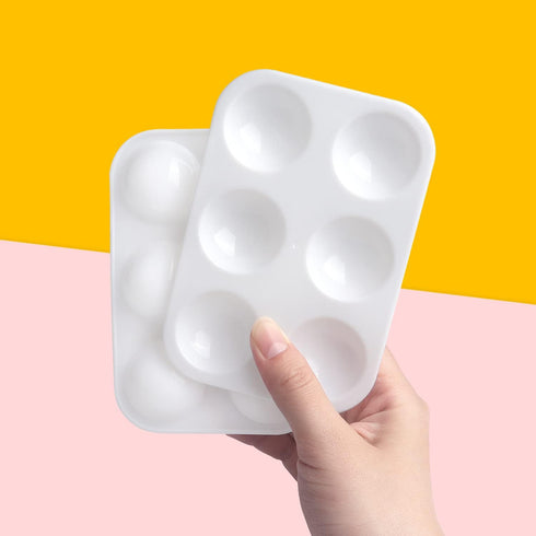 16 PCS White Plastic Paint Tray Palettes, Watercolor Palette Painting Tray for Painting Party, DIY Craft and Art Painting...