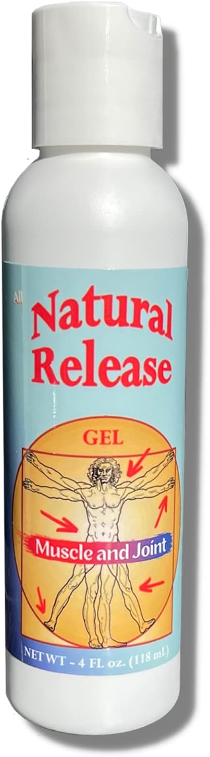 Natural Release Muscle & Joint Gel for Humans - Relief for Sore Back, Knees, Hips, Muscle Stress, Night Cramps, Aches, Strains, Discomfort - Fast ...