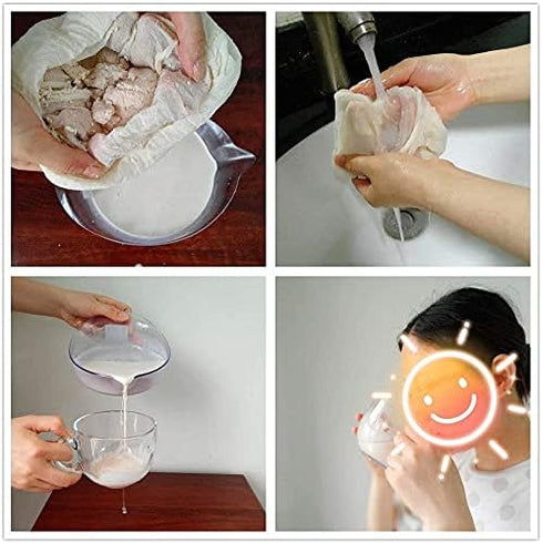 Cheesecloth Bags for Straining,Reusable Cold Brew Coffee Cheese Cloths Strainer,Large Nut Milk Tea Juice Bag,100% Natural Cotton Fine Mesh Filter ...