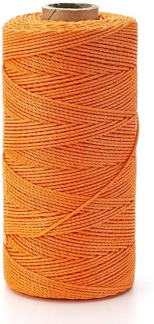 ATERET Orange Mason Line String Line, 3 Rolls 250ft Length, 18 Braided Nylon String, Nylon Twine String for Gardening Or Masonry Tools, Multipurpo...
