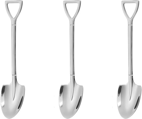 25 Pack Shovel Shape Demitasse Espresso Spoons, Stainless Steel Coffee Ice Cream Dessert Spoons for Home and Party...