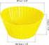 uxcell 18Pcs Silicone Cupcake Liners, Non-Stick Baking Cups, for Cooking Eggs, Baking Muffins and Make a Cake(Yellow)...