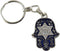 Hamsa CHAI Star of David Israel Judaica Key Ring Jewish Hebrew Travelers Prayer...