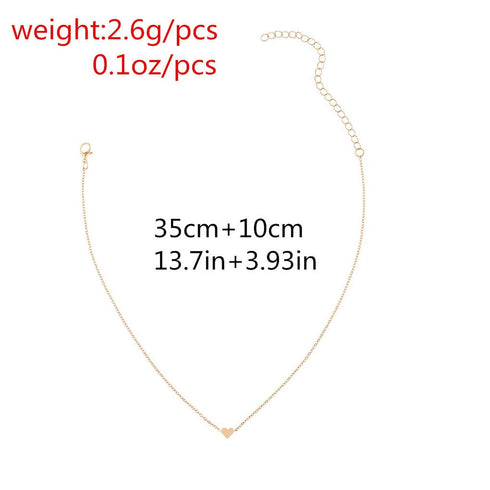 LittleB Simple Choker Heart Pendant Necklace for women and girls. (Gold)...
