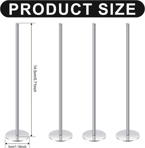 4pcs Cake Heating Core Rods 5.5inch Length Stainless Steel Cake Heating Pins Set Baking Tools for Cake Decoration...
