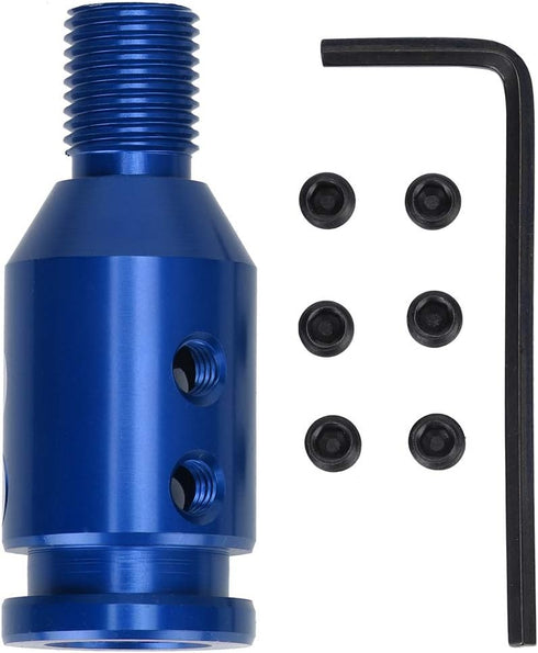 Universal Gear Shift Knob Adapter, Automotive Manual Transmission Non Threaded Shifter Kit Car Aluminum Alloy Racing Replacement Boot Retainer Sti...