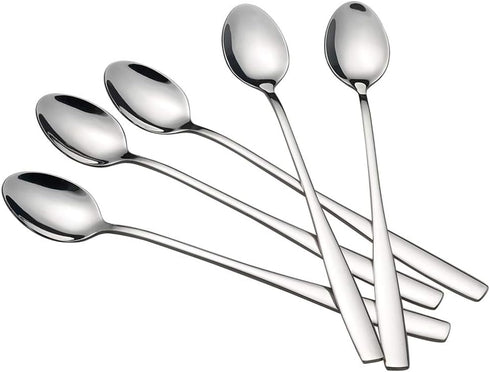 Long Handle Iced Tea Spoon, Stainless Steel Ice Cream Spoon, Set of 16...