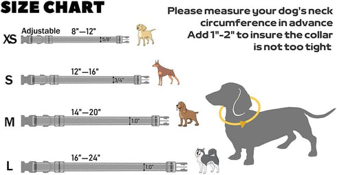 Reflective Dog Collar for Small,Medium, and Large Dogs,Ajustable Nylon Dog Collars with Quick Release Buckle,Pink M...